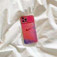潮牌耐克苹果12promax/11/7plus/iPhonexsmax/手机壳xr水彩小勾软 玫红+紫 小勾 苹果7/8