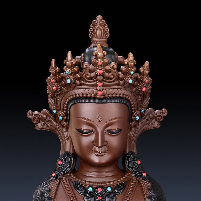 家柏饰(CORATED)长寿佛佛像 铜藏传密宗无量寿佛长寿三尊尼泊尔供奉摆件图片