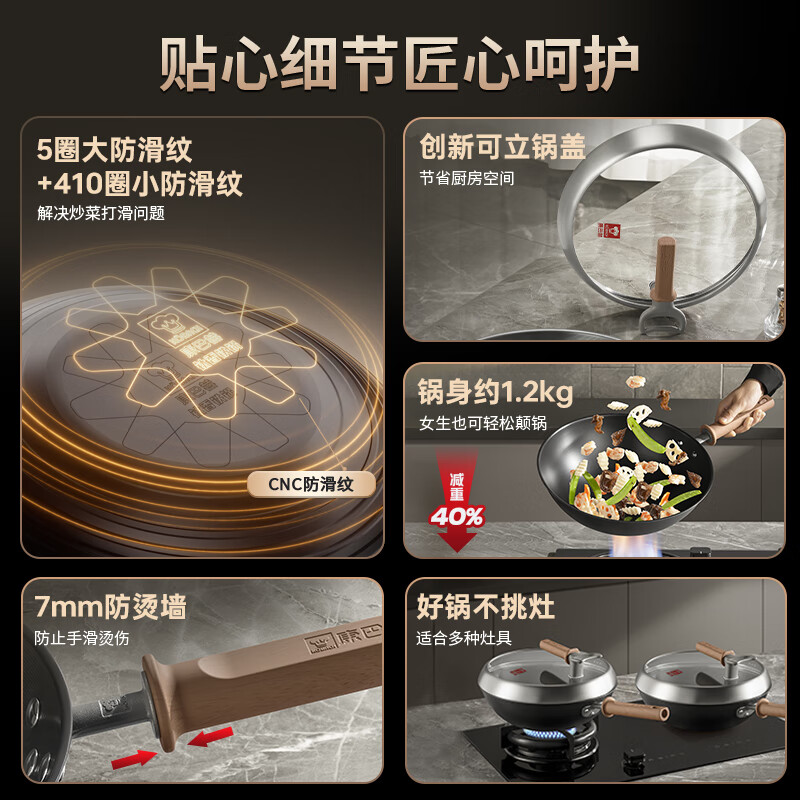 康巴赫(KBH)康巴赫红点感温蜂窝煎锅26cm(无盖)高清大图