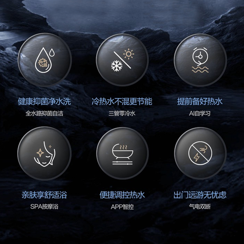 华帝(vatti)16L零冷水燃气热水器 全水路自洁AI智能洗 气电双断锁安全增压瀑布浴 天然气i12201-16高清大图