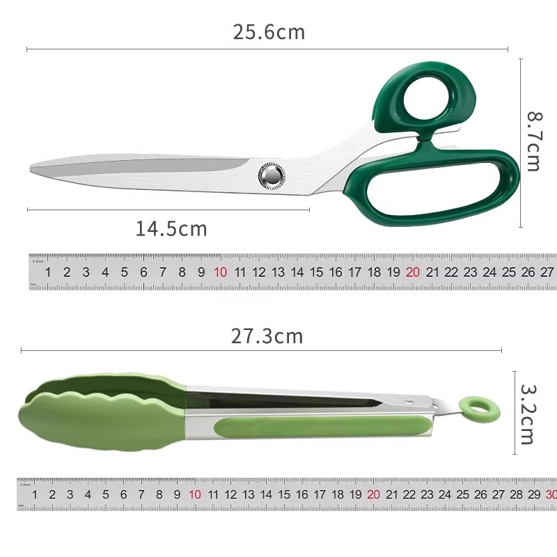 墨绿加长刀刃烤肉剪高清大图
