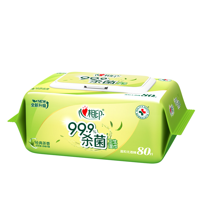 心相印XCG080(单包)卫生系列80片装湿巾ZXA0000944(经典茶香)1包高清大图