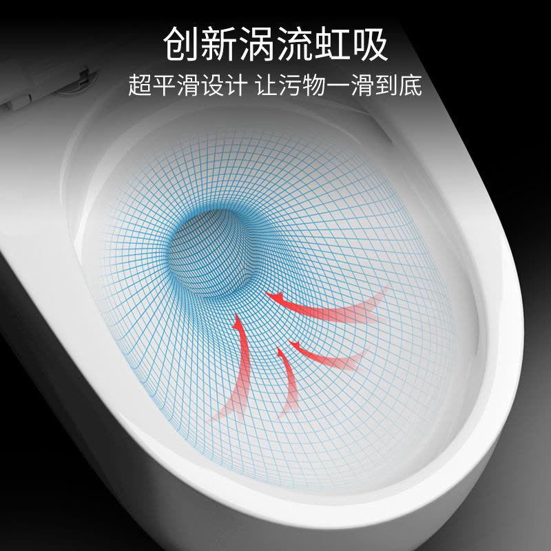 曼戈夫马桶黑白坐便器8.0大口径大冲力大管道超漩式虹吸防臭家用卫生间一级节水座便器250/300MM/350坑距/400图片