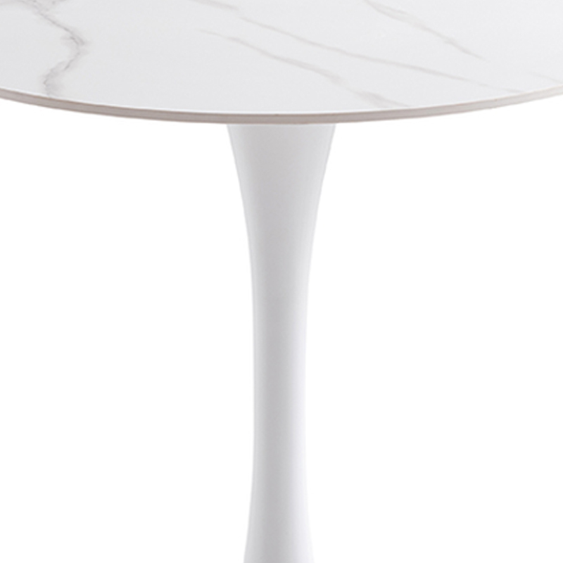 中豫鑫泽ZYXZ-VC4120108 圆桌小户型家用桌简约接待洽谈桌 岩板台面高清大图