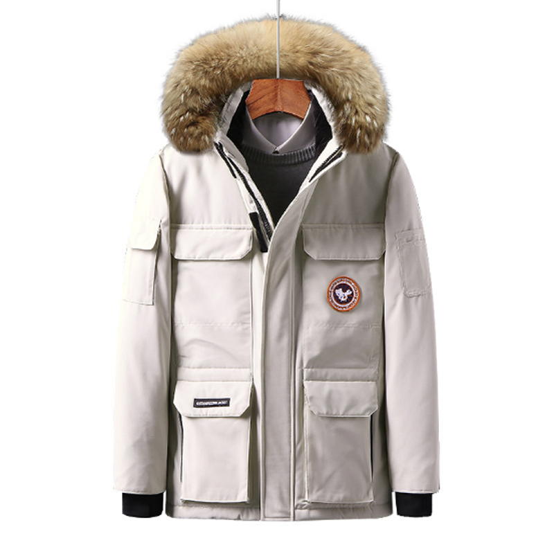 吉普盾冬季男士羽绒服短款式户外工装青少年学生加厚保暖外套