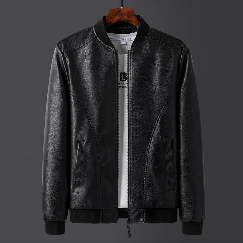 汤尼保罗新款高档皮衣男韩版潮流修身立领外套防风皮夹克休闲百搭