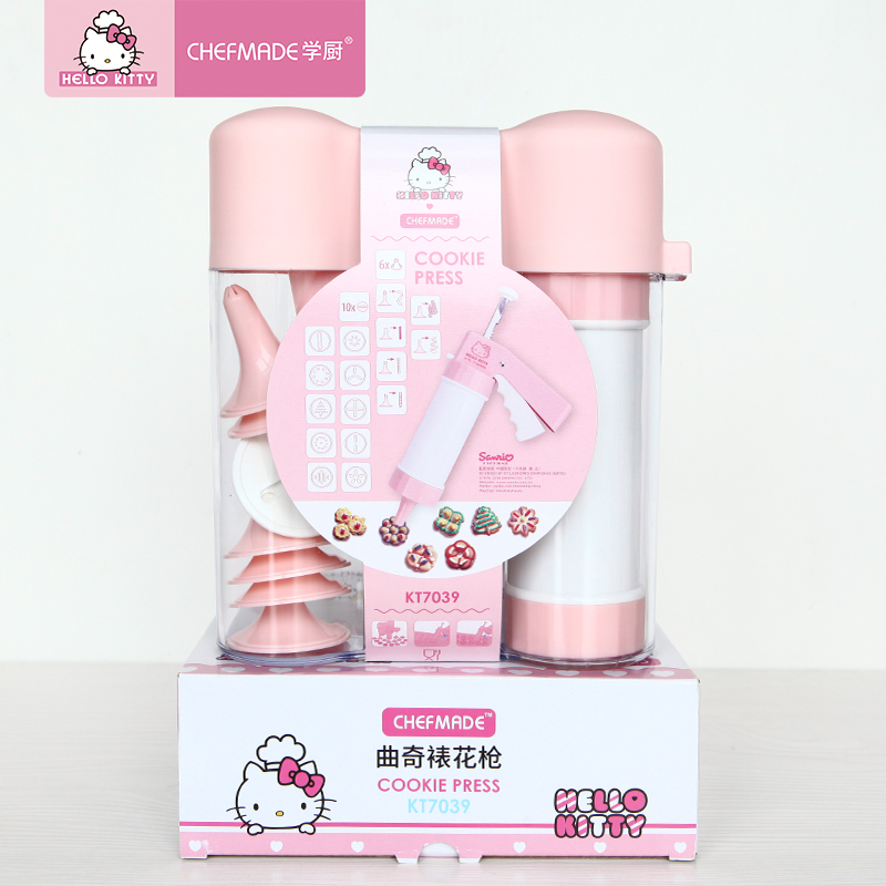 学厨CHEF MADE 烘焙工具 HELLO KITTY(凯蒂猫)正版授权 厨房工具 挤奶油曲奇饼干裱花枪 KT7039高清大图