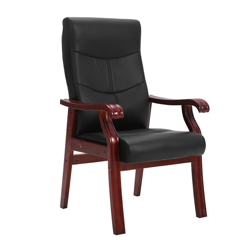 卡里鳄皮班台椅书房椅kledmy24实木四脚老板椅大班椅高靠背实木椅子