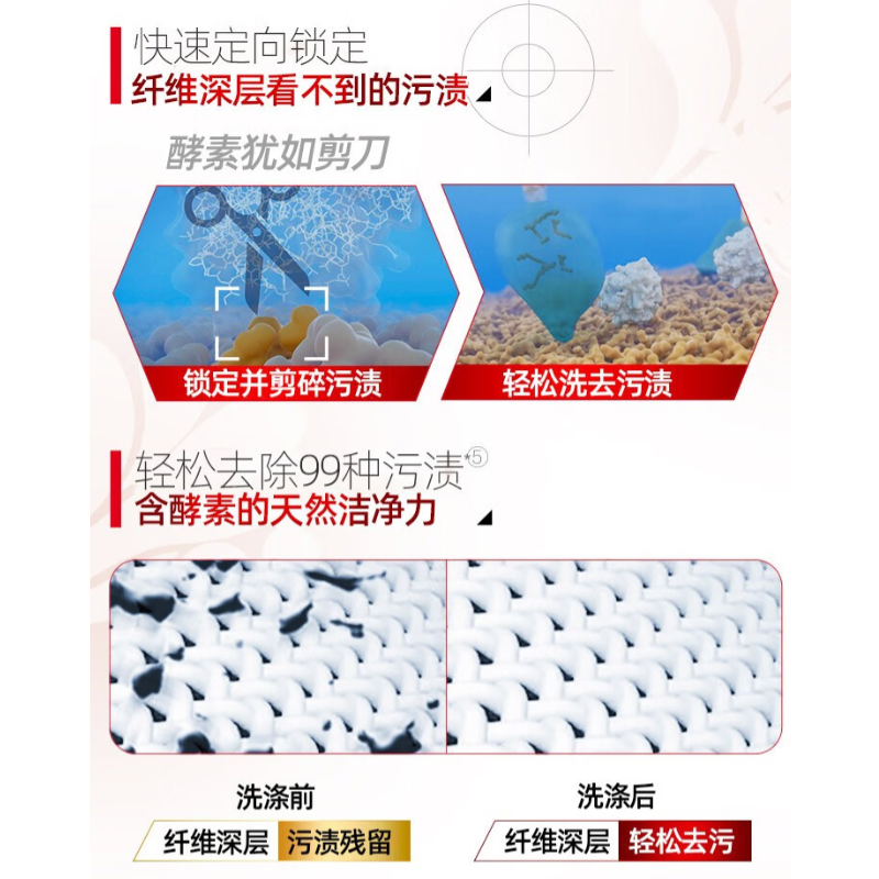 奥妙 深层洁净 洗衣粉 去污去渍天然酵素薰衣草香不伤手家用小袋装 500g(个)高清大图