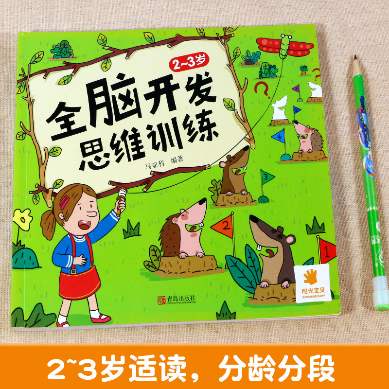 4-5岁全脑开发思维训练 [正版]全脑开发思维训练幼儿园书籍 2-3-4-5-6岁宝宝书籍益智早教两三岁四五岁儿童书籍绘