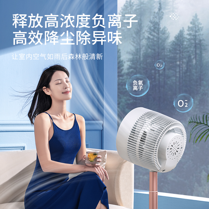 荣事达空气循环扇家用电风扇大风力卧室落地电扇FX509L负离子遥控款