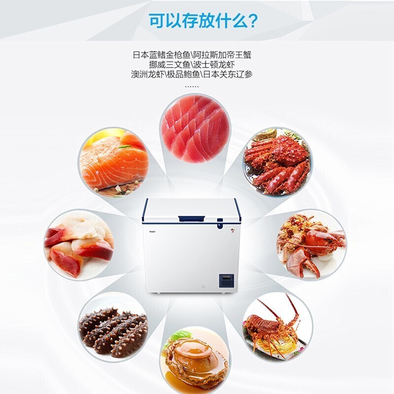 Haier/海尔零下-70度超低温冰柜-60度海鲜柜 实验室超低温冰箱-40 321升零下65度/可冻金枪鱼高清大图