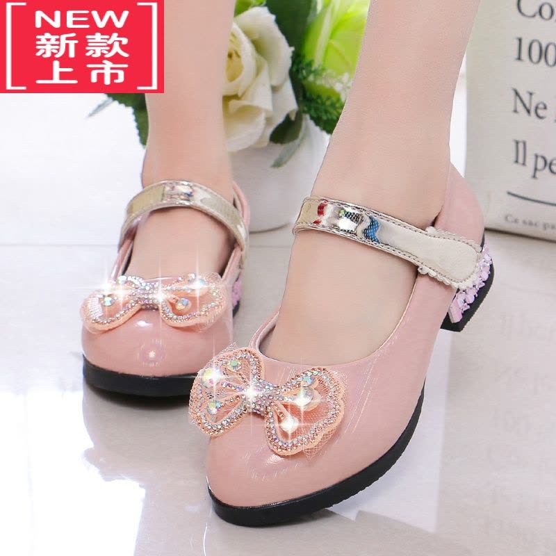 可莉允2022春秋新款时尚百搭中大童女童公主皮鞋儿童演出鞋小学生舞蹈鞋运动休闲鞋图片