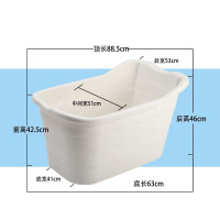 家用双人浴缸情侣泡澡桶成人婴儿泡澡桶加厚浴桶塑料儿童沐浴盆白色加大款适合0-10岁波迷娜BOMINA