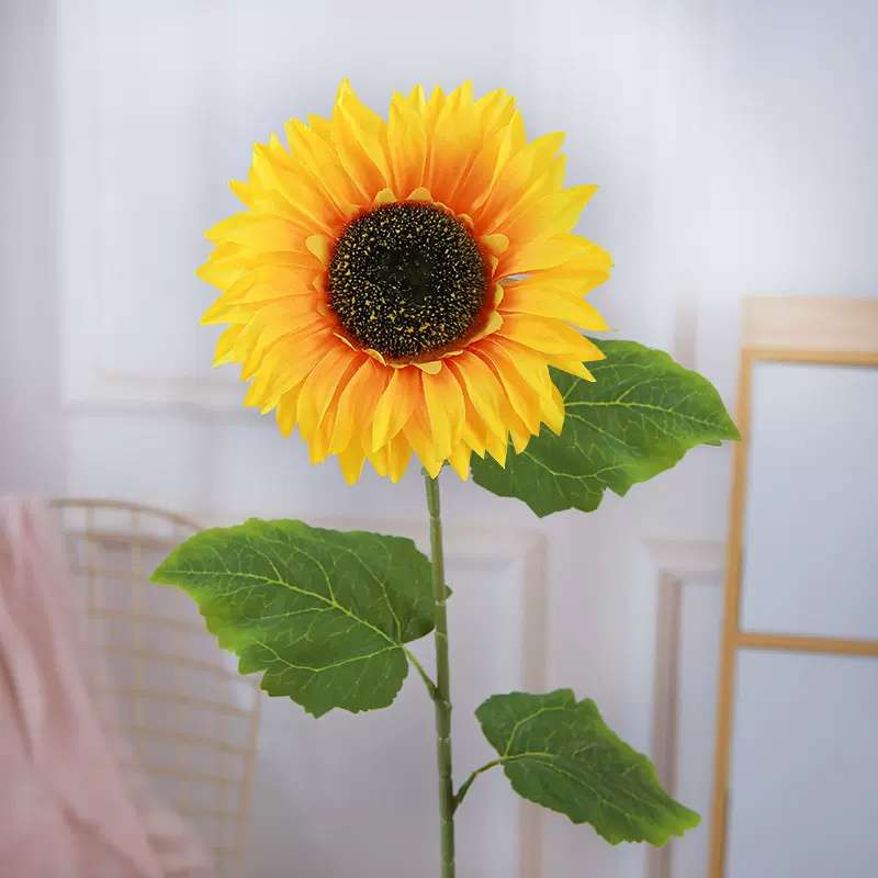 环孤 仿真向日葵装饰花 彩色单只70*16cm (10支)高清大图