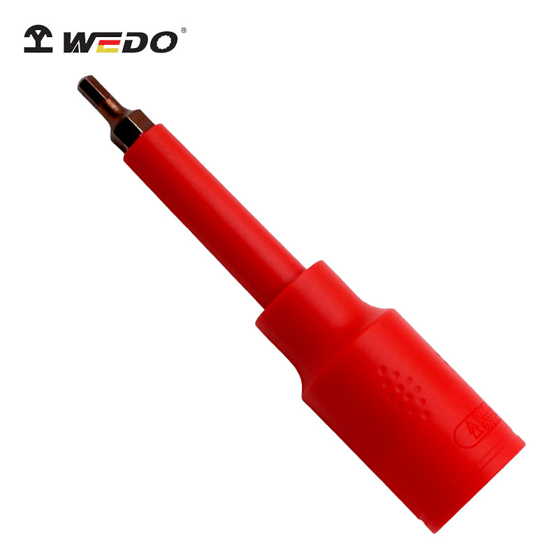 维度(WEDO)IN524A 1/4寸(6.3mm)绝缘注塑内六方套筒头旋具 铬钒钢 VDE 绝缘耐压1000V高清大图