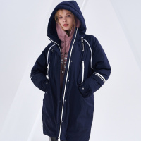 波司登中长款羽绒服女款冬款时尚连帽厚外套B80142592DS