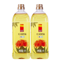 中粮悦润红花籽油1Lx2瓶装 新疆红花籽油物理压榨一级食用油植物油