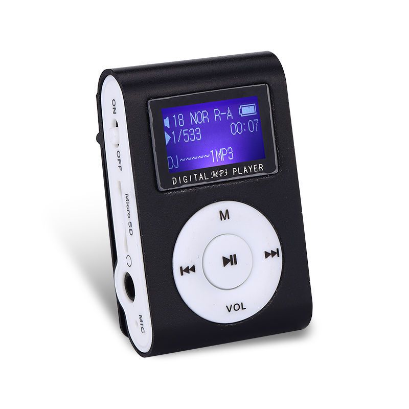 mp3音乐播放器跑步mp4可插卡随身听英语有屏迷你便携mp3|夹子黑色 标准套餐（送内存卡）（送OTG）