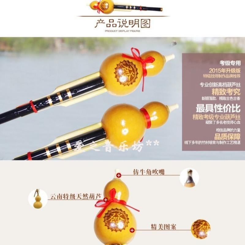 云南单音葫芦丝乐器C调降B调儿童学生成人初学型水竹乐器幼师教学 一支单卖