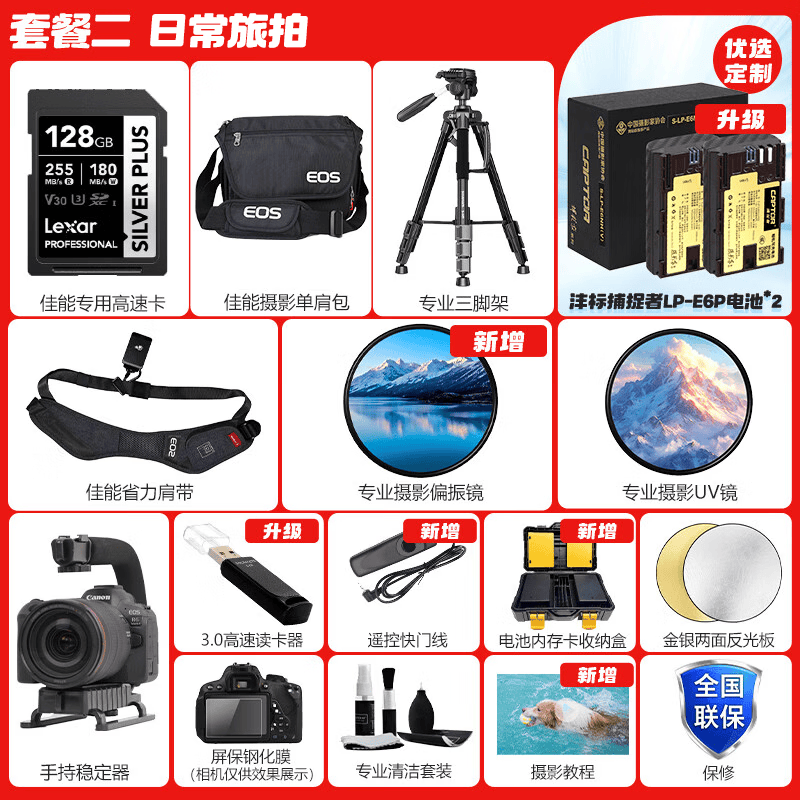 佳能(Canon)EOS R6 markⅡ R6二代 新标准全画幅微单相机R6 2代 24-105 STM标准镜头套装高清大图