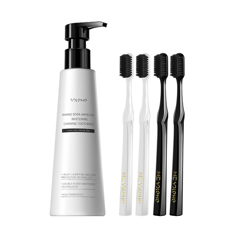 和风雨 牙膏牙刷组合 牙膏220g+软毛牙刷4支 HYH-018组合