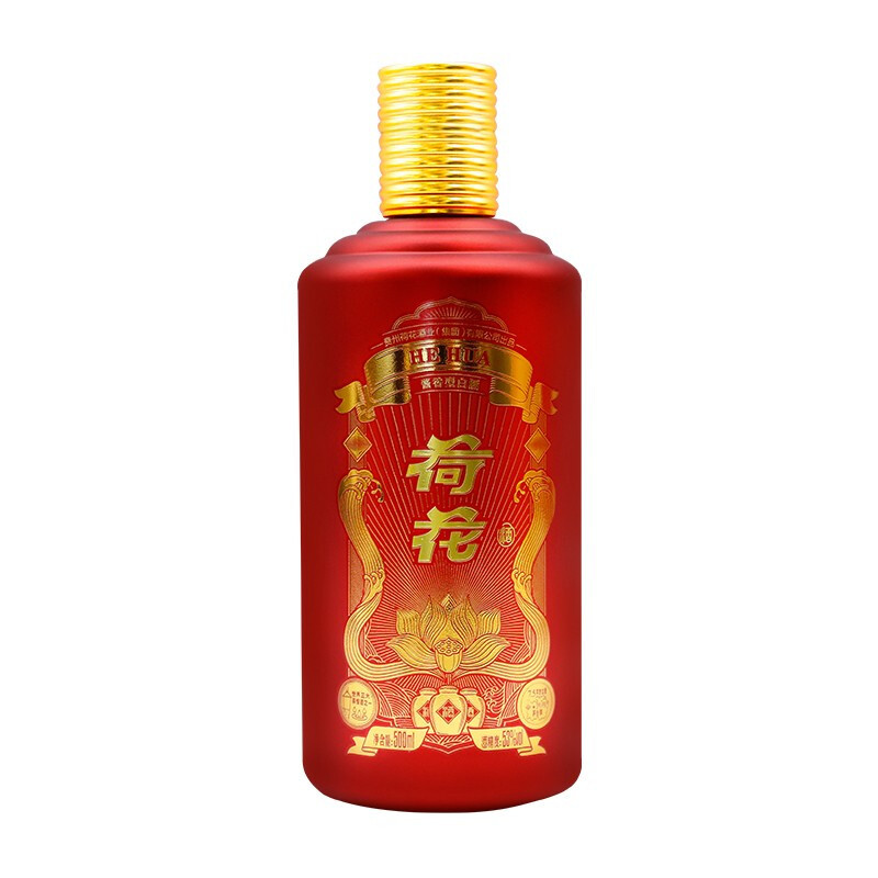 华致酒行荷花酒红荷花整箱酱香白酒53度500ml6瓶