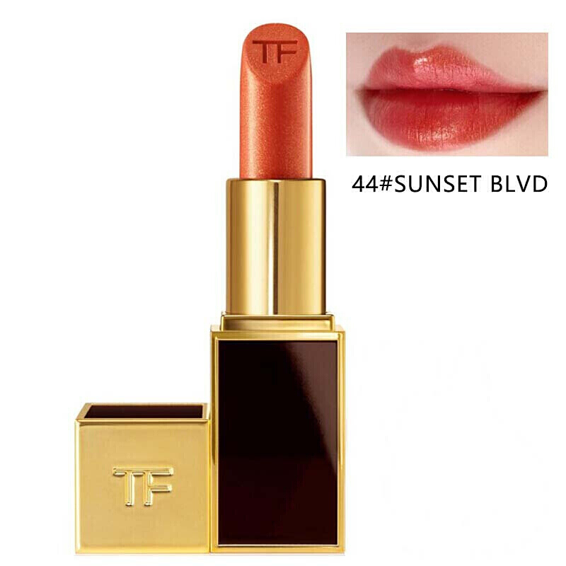 [赠送精美礼盒 ]Tom Ford 汤姆福特tf口红黑金黑管女士唇膏3g44#SUNSET-BLVD 丰唇 显色 红色系