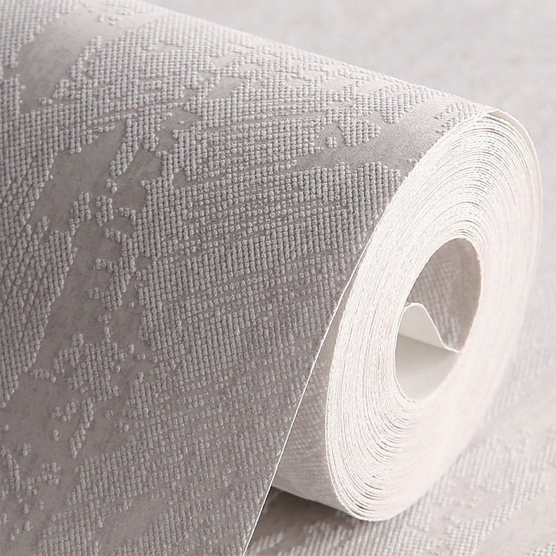 BONJEAN素色无纺布墙纸包贴包施工安装客厅卧室电视背景墙布现代简约壁纸 50704浅灰（一卷）墙纸+专用基膜+专用胶水