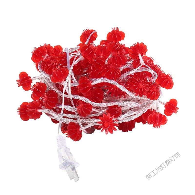 苏宁放心购 LED中秋新年红灯笼灯串节日彩灯闪灯串灯装饰用品喜庆红色小灯笼结婚节庆用品装饰灯带图片