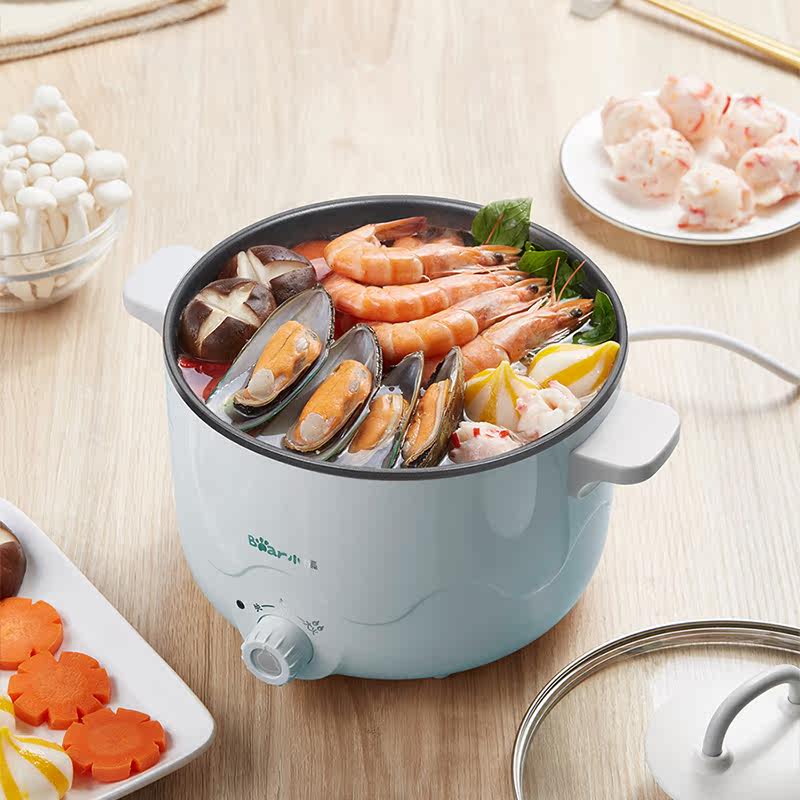小熊电热锅机械控温快煮多功能家用大容量设计电热锅 DRG-C18N5-P03高清大图
