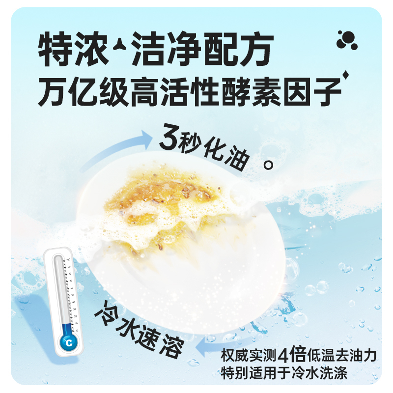 立白莓果酵素洗洁精1kg*2瓶去腥去油冷水速溶易漂洗不伤手