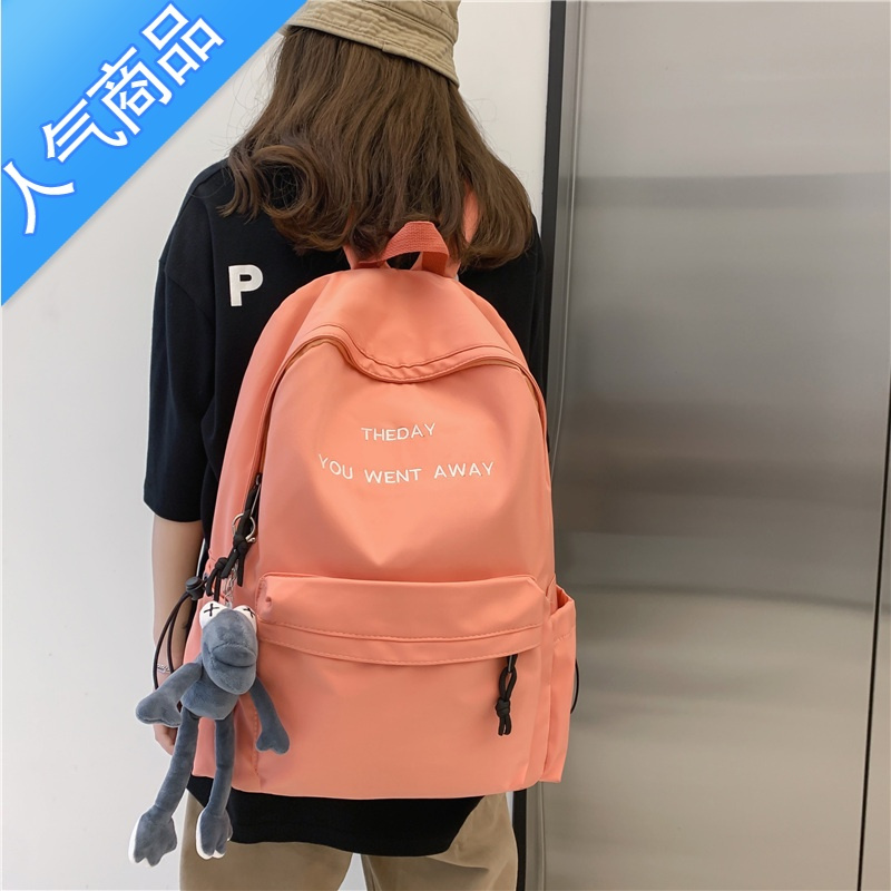 封后ins港风情侣书包女韩版日系高中大学生背包初中生大容量双肩包男学生书包
