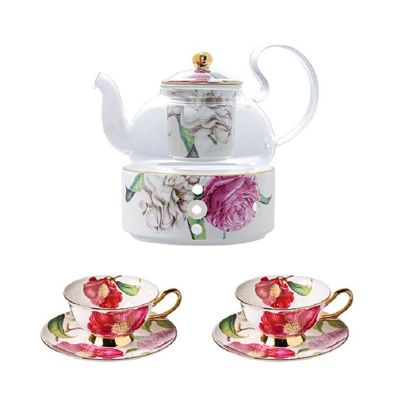 罗莱礼品 诗意游园落樱花茶壶杯碟组套装高清大图