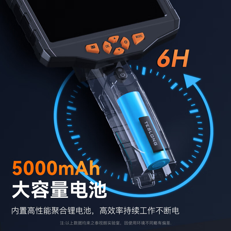 泰视朗 NTS300工业内窥镜摄像头高清探头汽车维修发动机管道检测防水镜头 单镜头[软线]直径3.9MM-1米