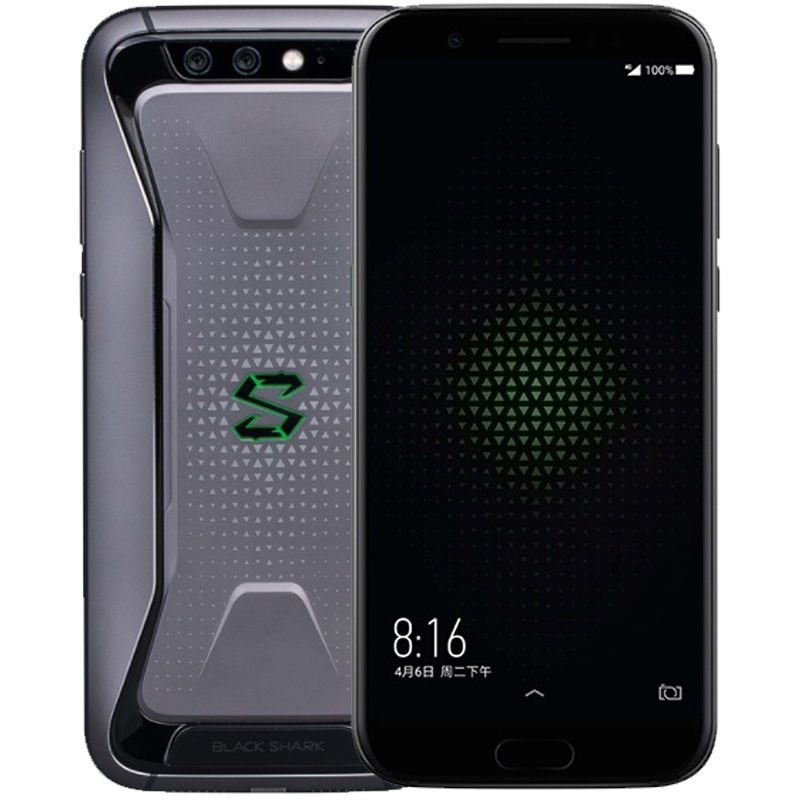 可领劵4张送碎屏保黑鲨1代游戏手机全网通8gb128gb苍穹灰液冷散热一键