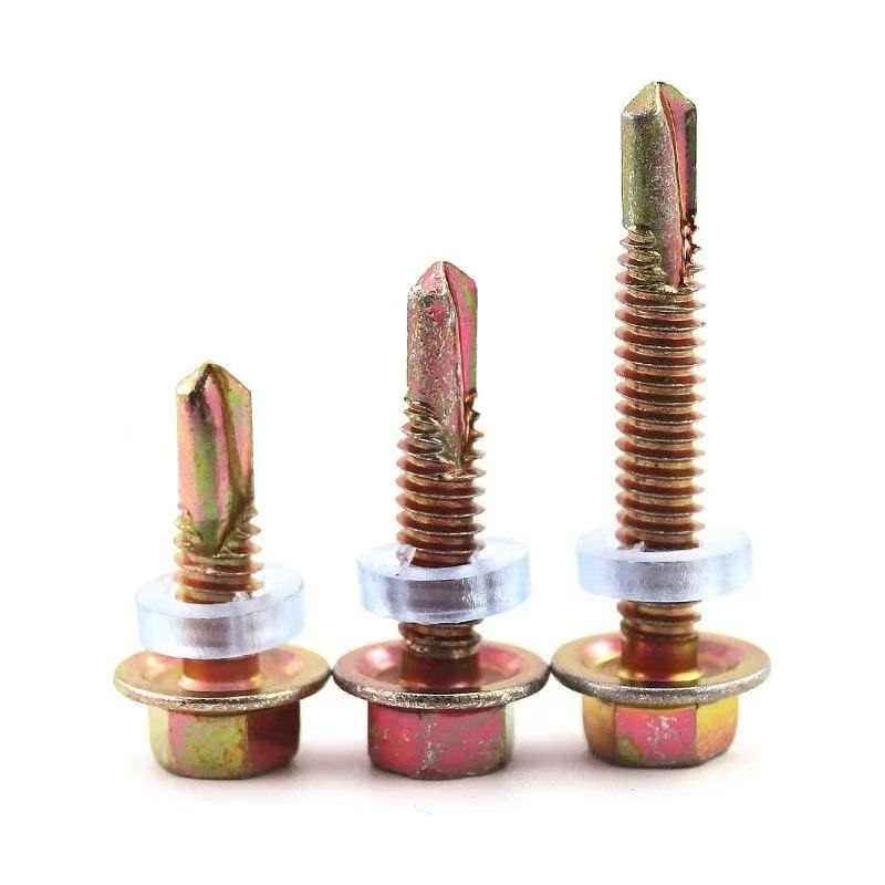 中锦科技 外六角钻尾螺钉自攻钉国标M5.5*90[50支]包高清大图