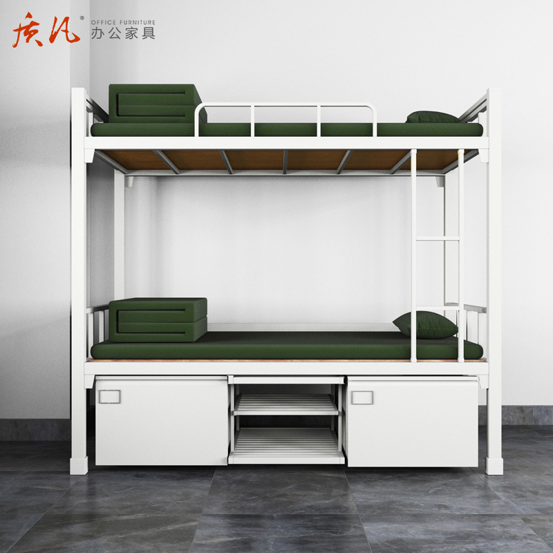 质凡制式上下铺营房高低床钢架高低床宿舍组合营具单层床军训床宿舍床