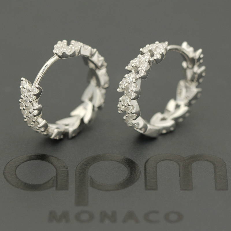 APM Monaco环状花瓣耳环女时尚设计感耳坠气质耳饰法式银饰品AE11675OX/AE11676OX
