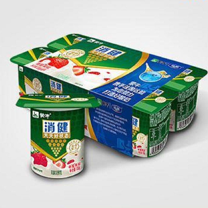 蒙牛塑杯LABS益生菌酸牛奶草莓果粒100g*8