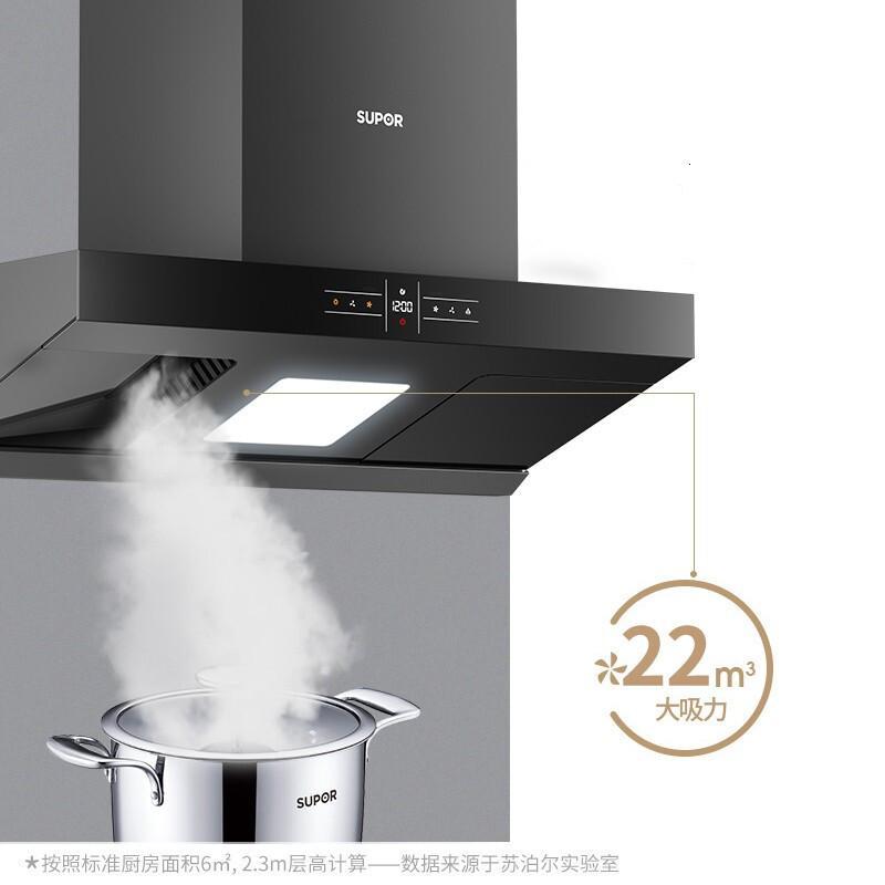 苏泊尔(SUPOR)ME81油烟机侧吸式家用抽吸油烟机近欧式抽油烟机22立方大吸力双翼瞬吸挥手智控 油烟机