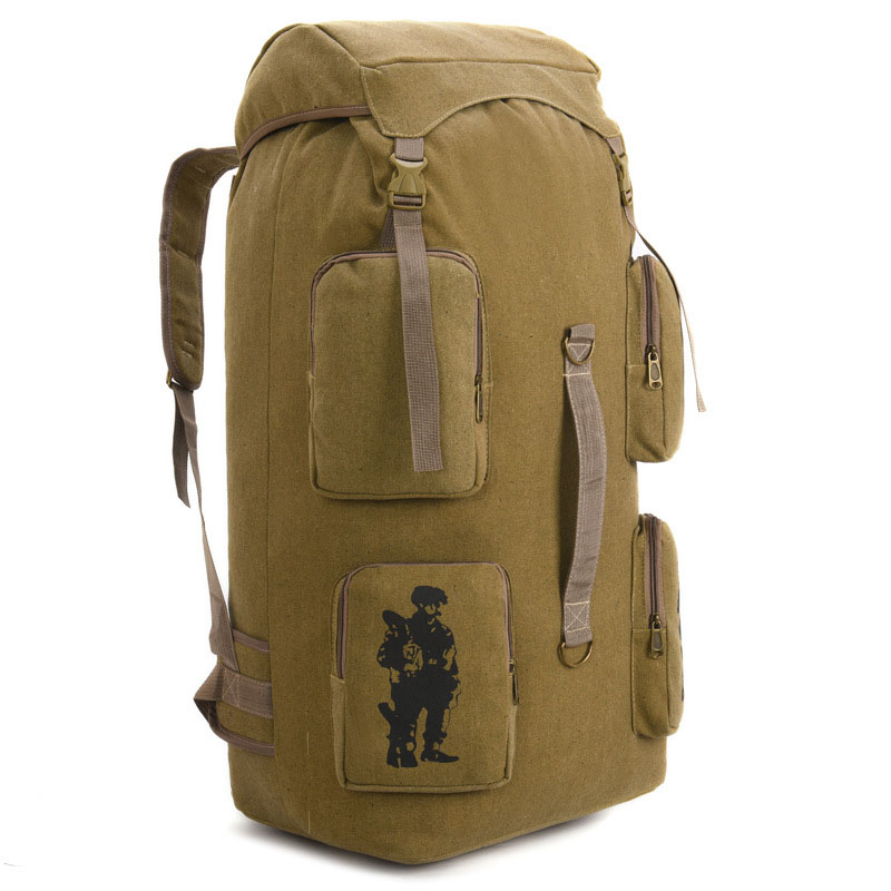 围盛 大容量登山包帆布背包 100L 个高清大图