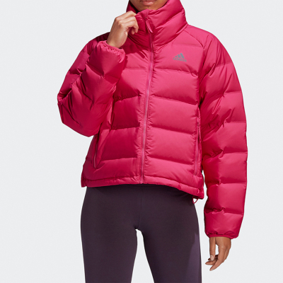 阿迪达斯羽绒服女装户外运动上衣保暖立领外套FT2565