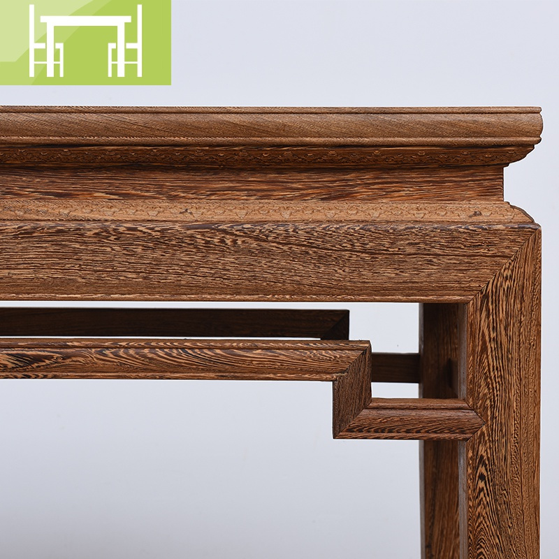 逸家伴侣红木家具鸡翅木平头案中堂条案实木神台供桌中式玄关条几
