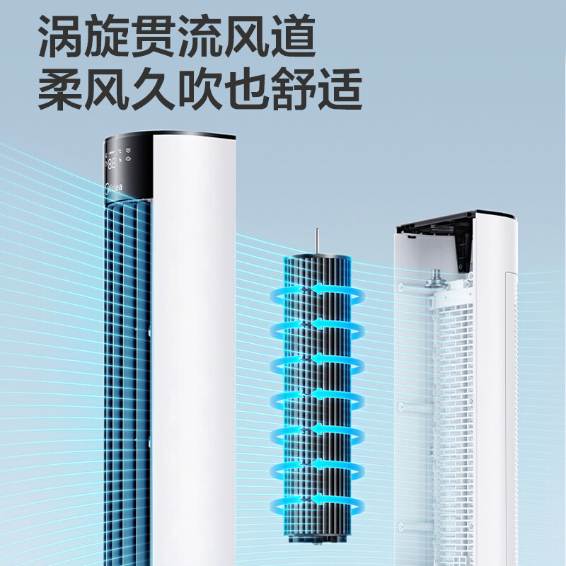 美的(Midea)智能操控负离子空调扇净化加湿冷风扇水冷塔扇AAF12PX高清大图