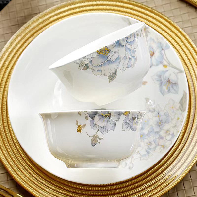 北国风光 骨瓷32头餐具邻家春色 TS-0032套高清大图