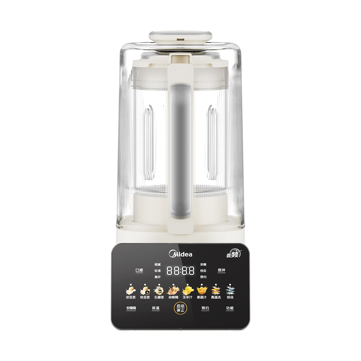 美的(Midea)新款安睡变频0涂层破壁机1.6L轻音全自动多功能料理榨汁800W辅食豆浆机可拆 MJ-FC12 Pro