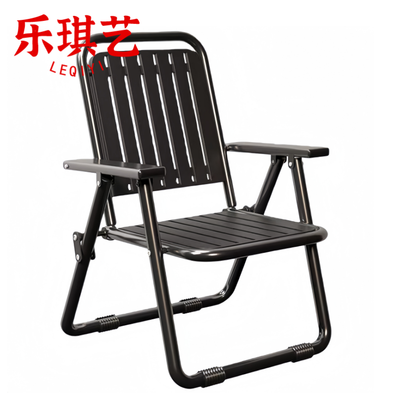 乐琪艺 折叠椅 黑色 把高清大图