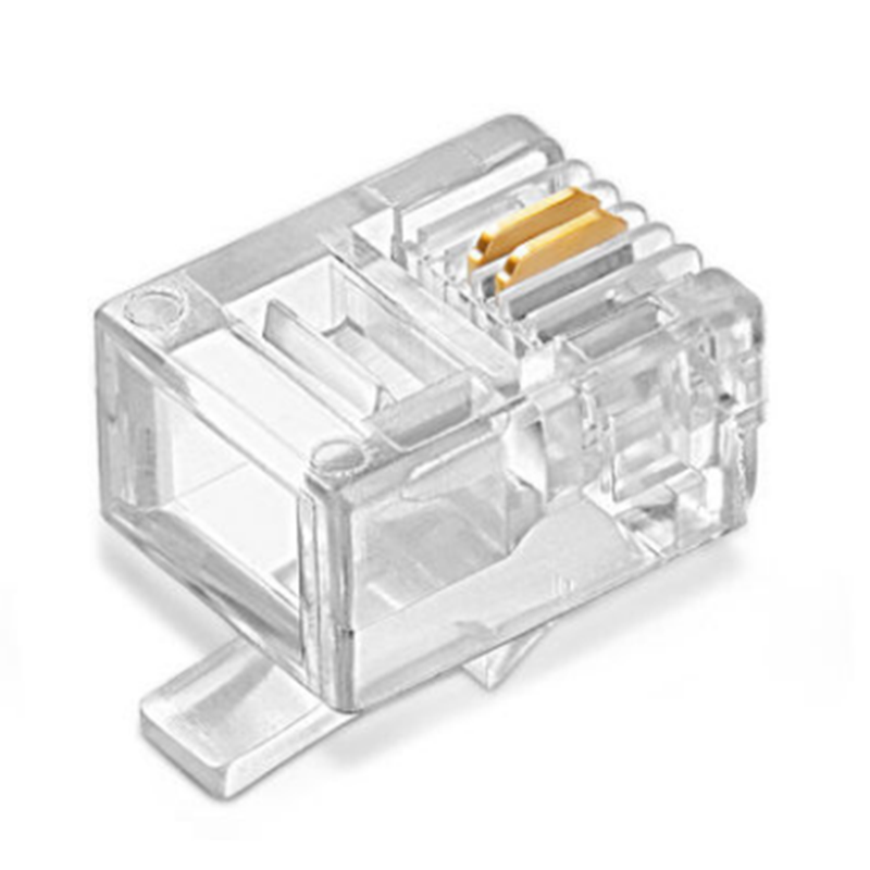 伟博智威 WB2C-100 电话水晶头 6P2C 2芯电话线接头 RJ11语音电话线水晶头 100个/盒