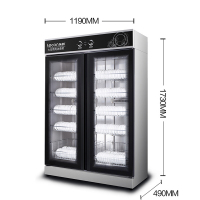 乐创(lecon)商用消毒柜立式不锈钢双门玻璃门 LC-GD-TD780